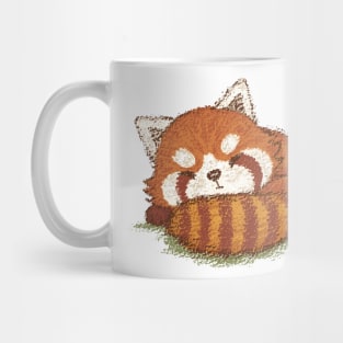 Red panda sleeping Mug